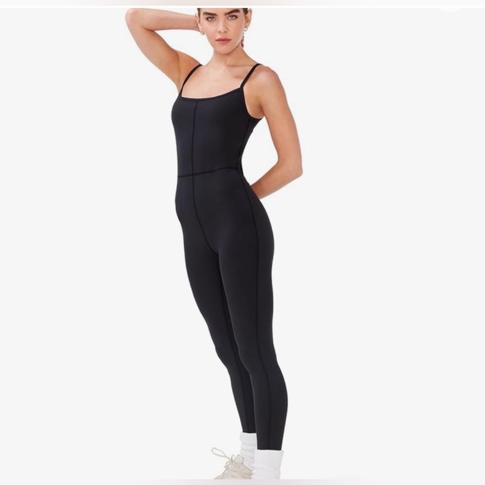 Kut So Active Yoga Jumpsuit Butter Knit Onsie Bodysuit Spaghetti Straps Large